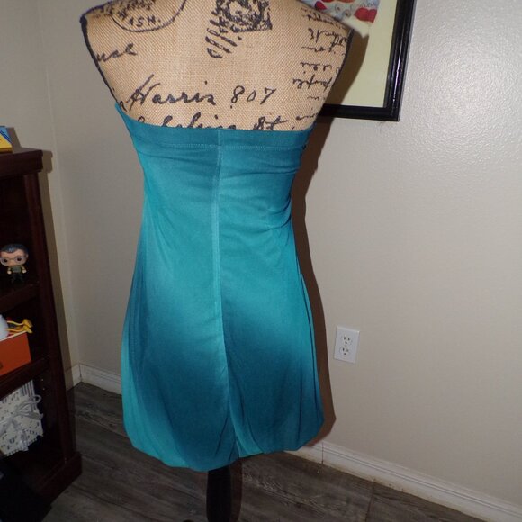Trixxi Strapless Mini Dress in Teal - Picture 5 of 7